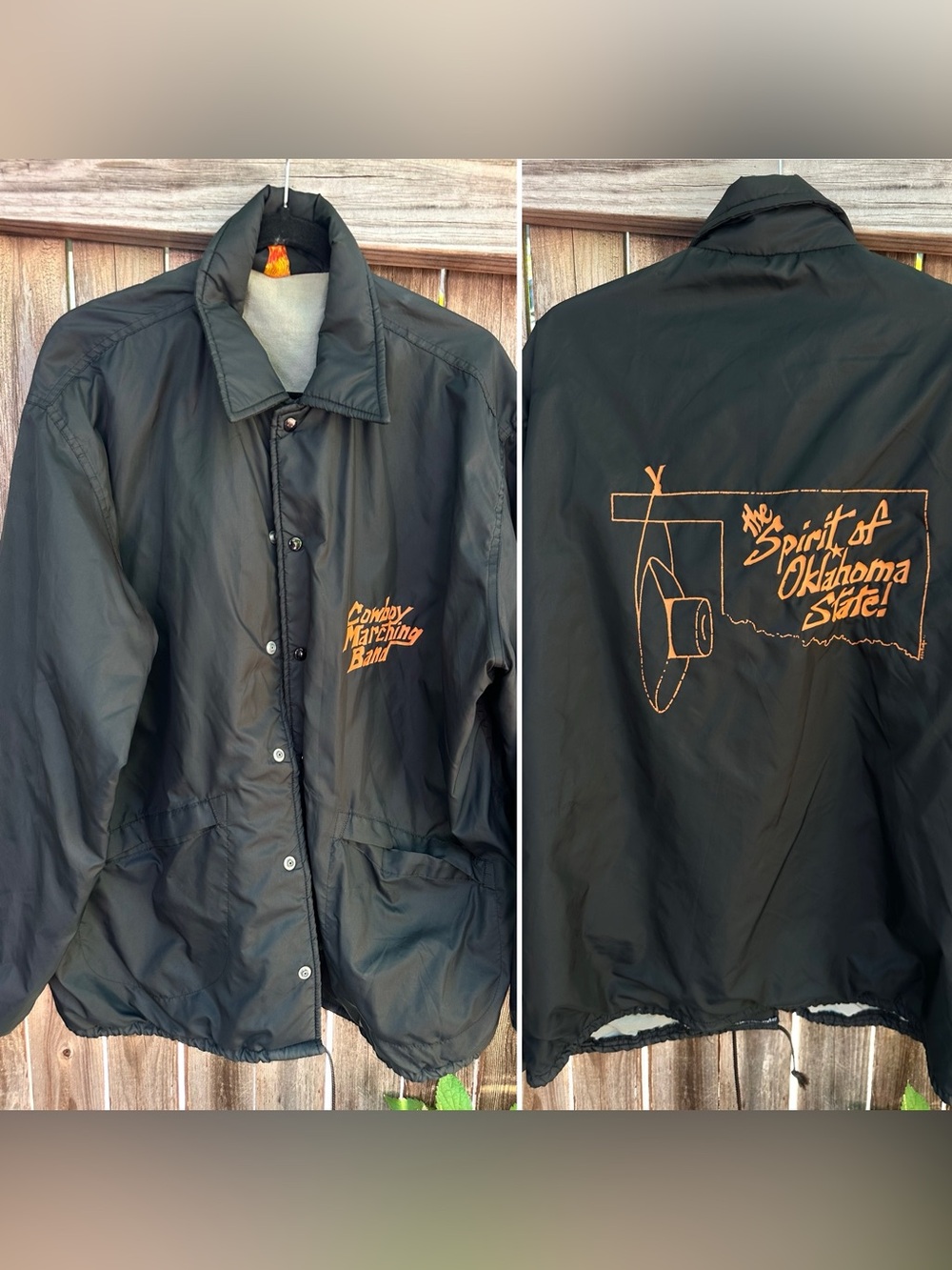 Vtg 80s Oklahoma State Cowboys Marching Band Jacket L